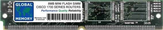 8MB MINI FLASH SIMM MEMORY RAM FOR CISCO 1700 SERIES ROUTERS (MEM1700-8MFS) - Click Image to Close